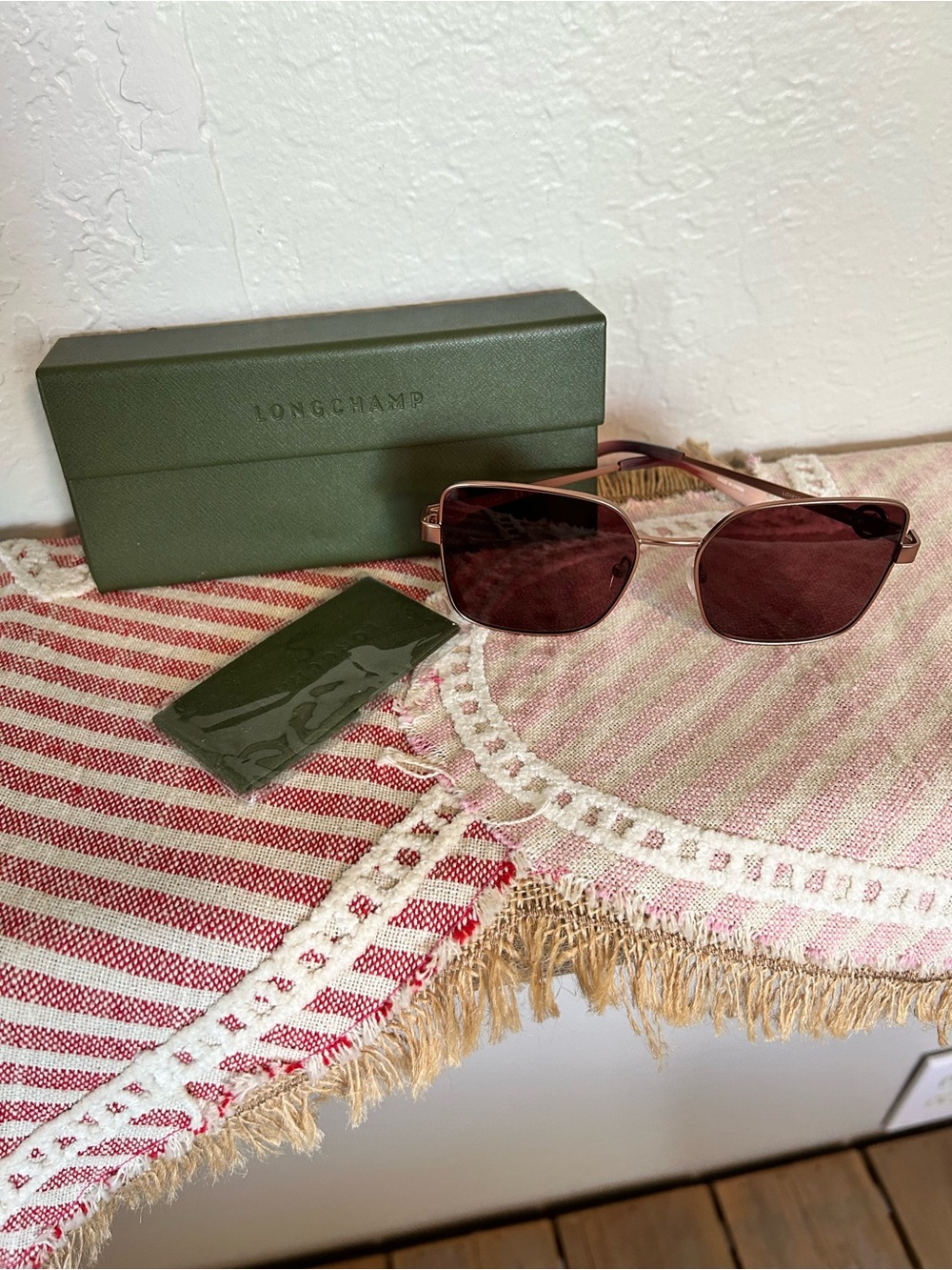 New Longchamp LO181S square-framed metal sunglasses